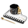 Kép 2/4 - Elegáns piano alátétes bögre szett