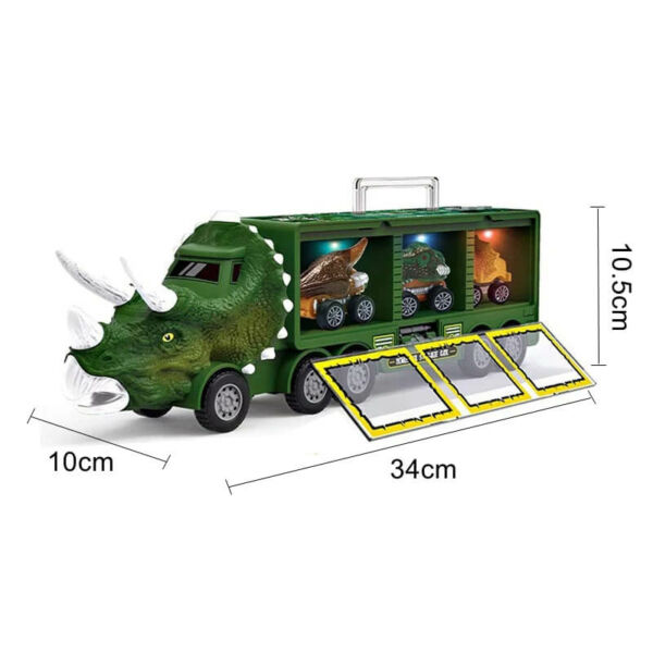 Dinoszaurusz kamion mini autókkal