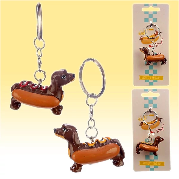 Hot Dog Tacskós Kulcstartó