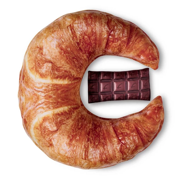 Óriás croissant párna mikrózható csokoládé betéttel