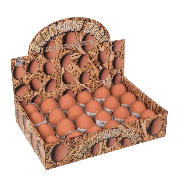 Törhetetlen pattogó tojás labdák tálcán