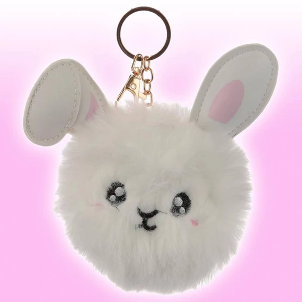 Pompom Nyuszi Kulcstartó