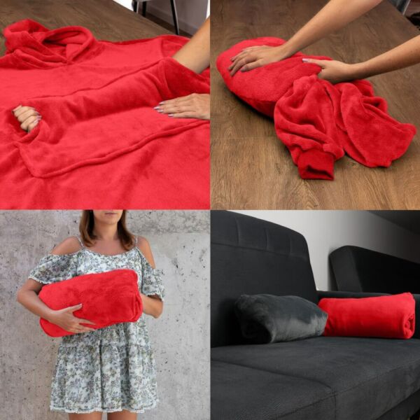 Több funkciós pulóver takaró párnává csomagolva