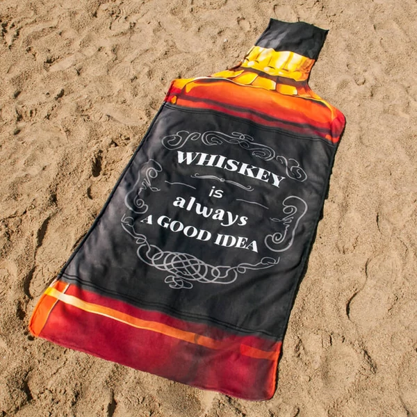 Whiskey Üveg Strand Törölköző